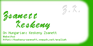 zsanett keskeny business card